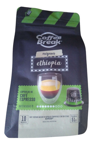 Cápsula De Café Coffee Break Orígenes Ethiopia X 10 Capsulas