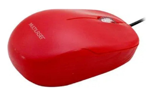 Mouse Multilaser Com Fio Vermelho (mo292)