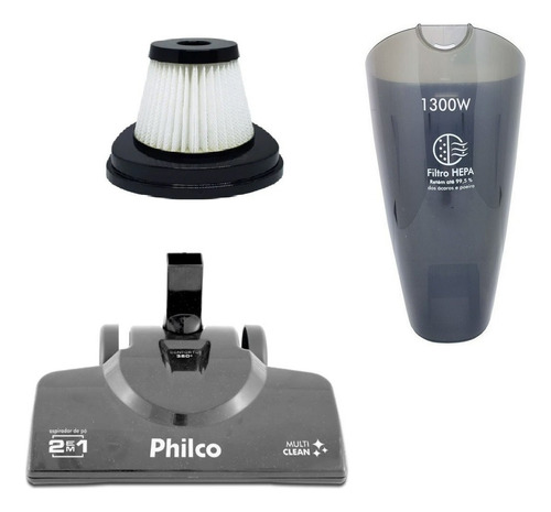 Kit Para Aspirador Philco Multiclean Pas1300 Pas1300v