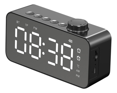 Reloj Despertador Digital Con Espejo Led M, Pantalla Grande,