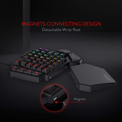 Imagen 8 de 8 de Redragon K585 Diti Teclado Mecanico Rgb Para Juegos Con Una