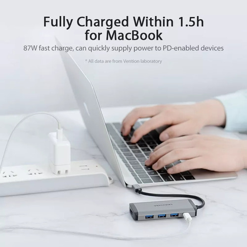 Hub Vention Hdmi 4k 3x Usb 3.0 - Macbook Mac Mini