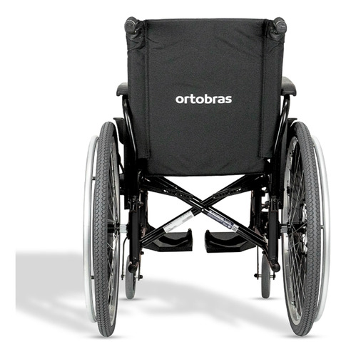 Cadeira De Rodas Avd Alumínio Avd 36 Cm - Ortobras Cor Preta