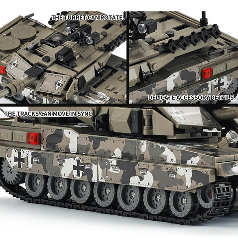 Set De Construcción De Tanques Tiallow Leopard Ii A7, Colecc