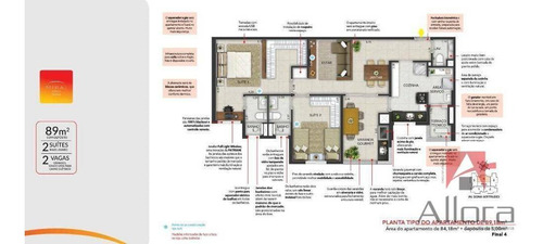 Lançamento Mirai - Patriani, Com 2 Suites À Venda, 84 M² Por R$ 561.900 - Alvinópolis - Atibaia/sp - Ap1091