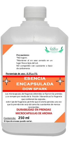 Esencia Fragancia Para Suavizante Micro Capsulas 250 Ml