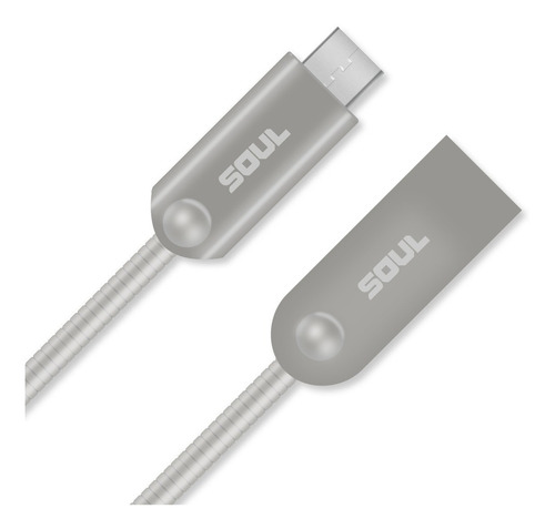 Cable Cargador Usb Micro Usb Iron Flex Reforzado Metalico