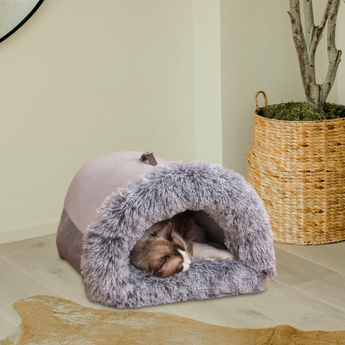 Nido De Gato Semicerrado, Cama Para Gatos, Suministros Gris