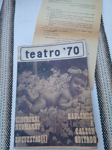 Teatro 70 N° 4 -5 Nov Dic 1970 Centro Dramático Buenos Aires