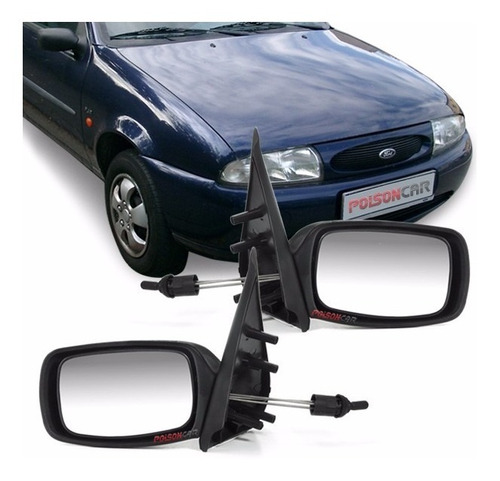 2 Espelho Retrovisor Fiesta 96 97 98 99 00 2/4 Portas Par