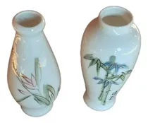 Comprar Lote De 2 Antiguos Mini Floreritos En Porcelana, Años 60