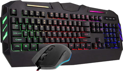 Kit Teclado Gamer + Mouse Gamer Led Usb 7 Botones 