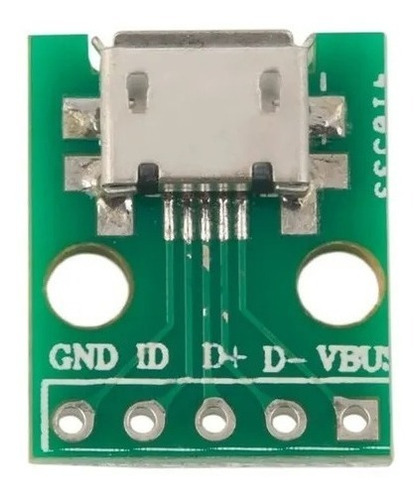 Módulo Conector Micro Usb Fêmea Dip Protoboard Fonte Arduino