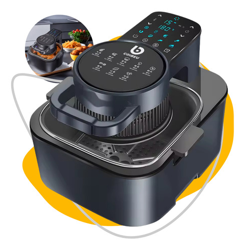 Fritadeira Airfryer Elétrica Sem Óleo Ar Coibeu Display Touc