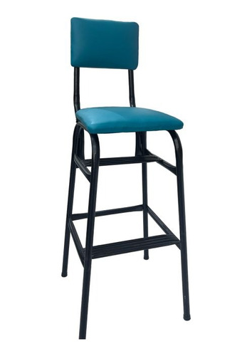 Silla Butaca Escalera Dos Pasos Doble Uso Cómoda Color Azul