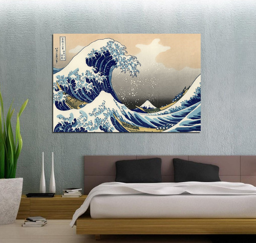 Vinilo Decorativo 20x30cm Hokusai La Gran Ola