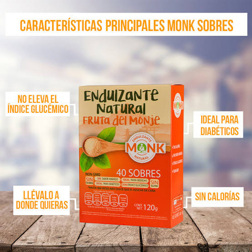 80 Sobres Monk Endulzante Natural Fruta Del Monje Kosher