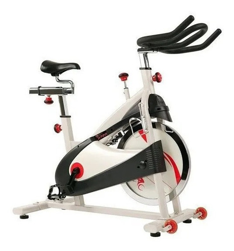 Bicicleta fija Sunny Health & Fitness SF-B1509 para spinning color blanco