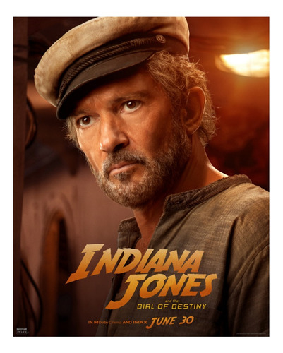 Póster Indiana Jones El Dial Del Destino Antonio Banderas Hd