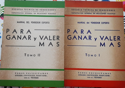 Para Ganar Y Valer Más Tomo 1 Y 2 Manual Vended Experto 1955 (Usado)