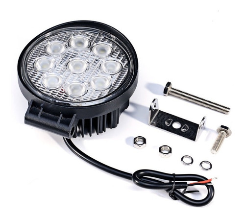 Faro Led   Redondo 12cm 9led Multi Voltaje