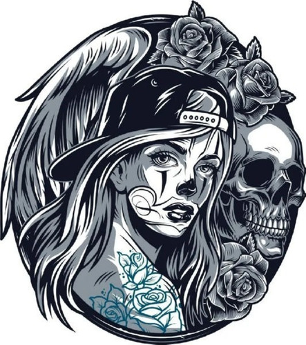 Vector Halloween Día De Muertos Cdr Calaveras Tatuajes V7