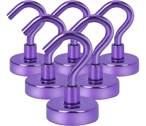 Ganchos Magnéticos De 6 Piezas, 25 Libras, Resistentes, Cruc