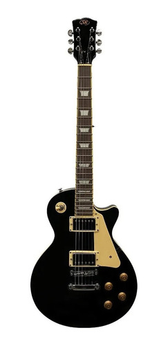 Imagen 1 de 3 de Guitarra eléctrica SX EE Series EE3 les paul de aliso 2000 black brillante con diapasón de palo de rosa