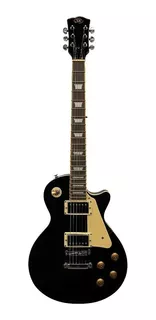 Guitarra eléctrica SX EE Series EE3 les paul de aliso 2000 black brillante con diapasón de palo de rosa