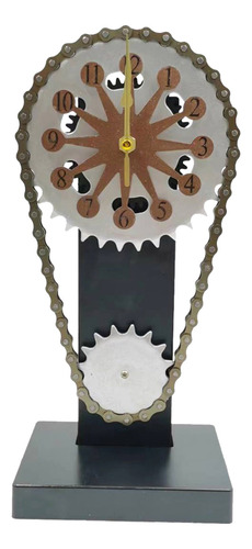 Reloj De Engranajes Giratorio Con Correa De Pistón Steampunk