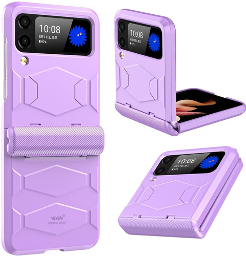 Funda Para Samsung Galaxy Z Flip 3 5g Armadura Violeta