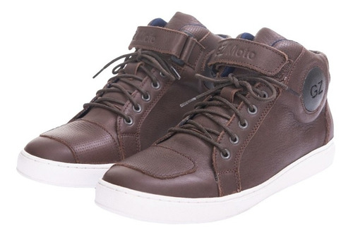 Botas De Cuero Con Proteccion Urban X5 Marron Gz Moto Gz Mot