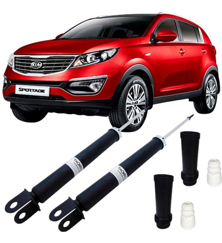 Par Amortecedor + Kit Traseiro Kia Sportage 4x2 2011 A 2015