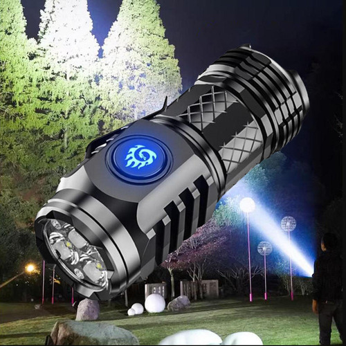 4 Linterna Led Linterna De Mano Antorcha De Camping Linterna