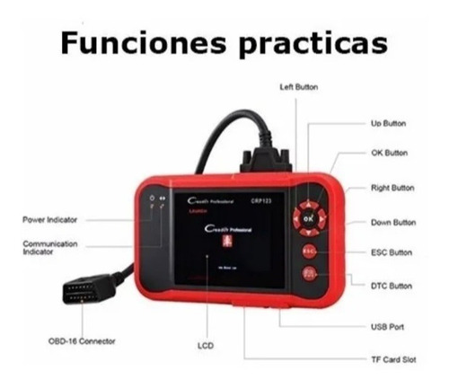 Imagen 5 de 6 de Escaner Automotriz Launch Creader Crp123 Motor Caja Abs Srs