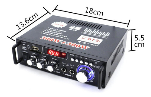 Mini Amplificador De Potencia De Audio Bluetooth De 600 W,