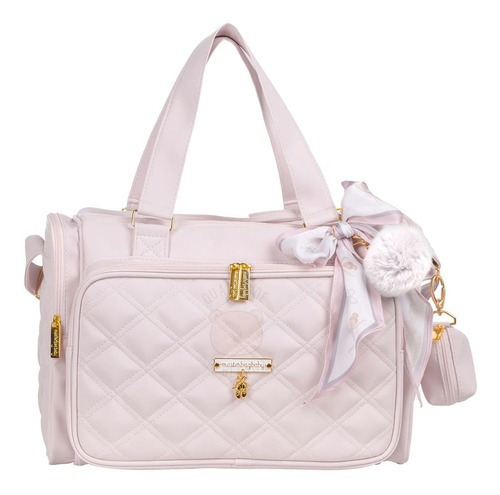 Bolsa Térmica Maternidade Bebê Anne Ballet Rosa Masterbag Cor Branco