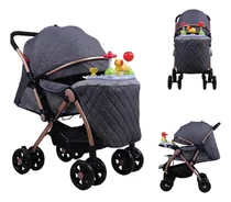 Comprar Coche Para Bebes Niños Con Centro De Entretenimiento Babies Color Negro Chasis Dorado