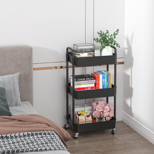 Carrito Organizador Ruedas Multiusos 3 Niveles Rack Trolley
