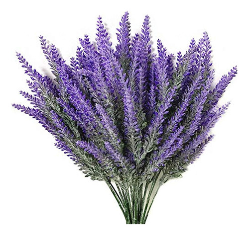 ~?6 Piezas Flores De Lavanda Artificiales, Pasyou Plantas De