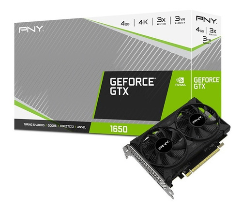 Imagen 3 de 7 de Placa De Video Pny Xlr8 Gtx 1650 4gb Dual Fan Nvidia