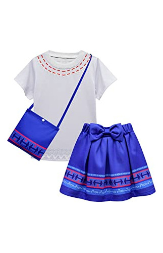 Haocloth Niños Mirabel Madrigal Vestido Pepa Disfraz Cosplay