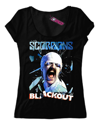 Remera Mujer Scorpions Blackout T867 Dtg Premium