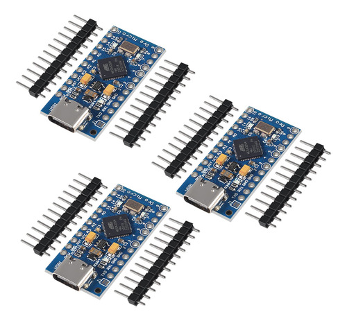 3 Piezas Tipo C Usb Pro Micro Atmega32u4 5v 16 Mhz Placa De