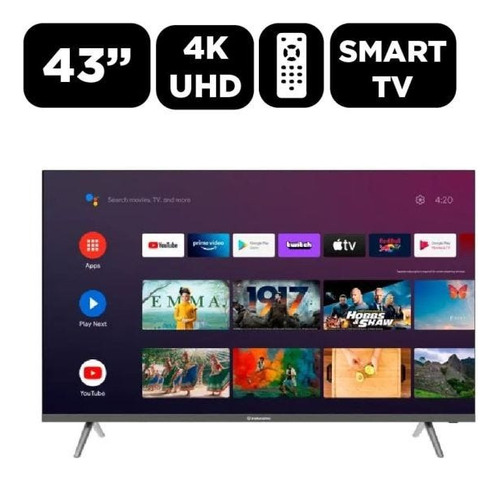 Televisor Smart Uhd 4k Indurama 43 Pulgadas 43tikgfuhd4k
