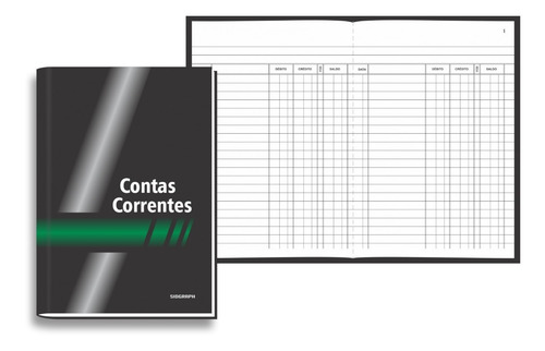 Livro Conta Corrente Pequeno Sidgraph- Pct C/10 Un - 4508