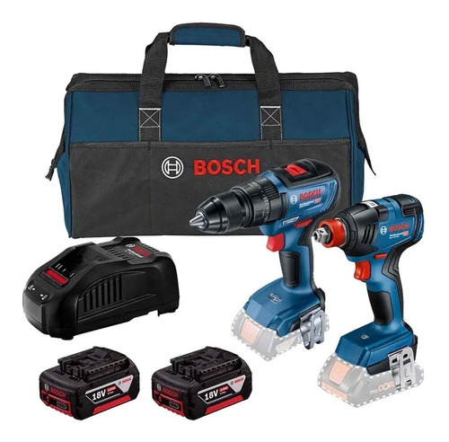 Combo Rotoma + Llave Impac 1/4 + 2 Bat 18v Bosch P19j2+19h5