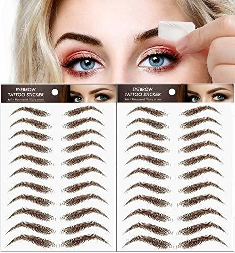 22 Pares De Tatuajes De Cejas Peel Off 4d Etiqueta Engomada 