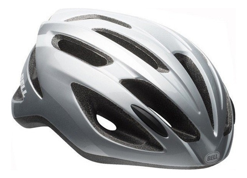 Casco de bicicleta Bike Bell Crest R MTB gris, plateado y blanco, talla G