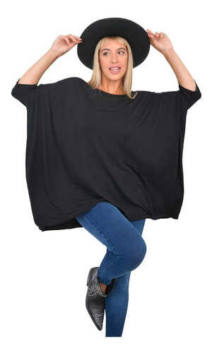 Remeron Vestido Poncho Viscosa Colores Hasta Xxxxl Oversize